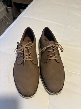 Rieker Men's Taupe Brown Lace-Up Derby Shoes